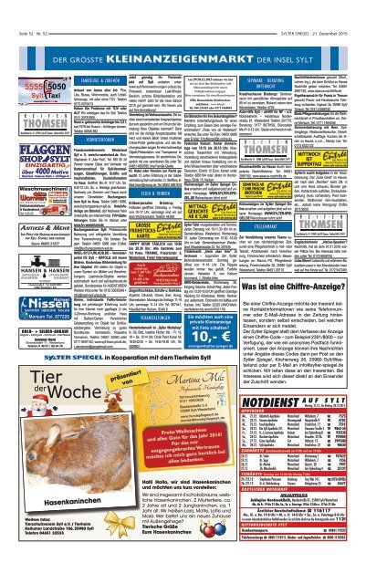 Sylter Spiegel 21.12.2015