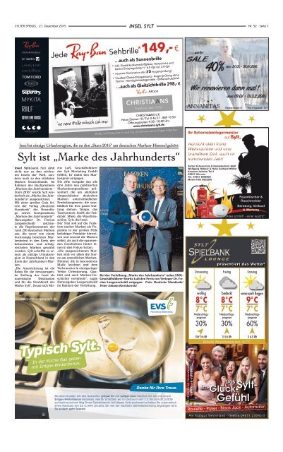 Sylter Spiegel 21.12.2015
