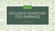 Swarovski Elements Fashion Stud Earrings Jewellery for Women Online Shopping India