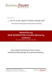 NEW GENERATION Carinthia Mentoring-2017