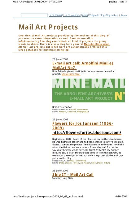 Mail Art Projects Ruud Janssen Tam Amp Iuoma