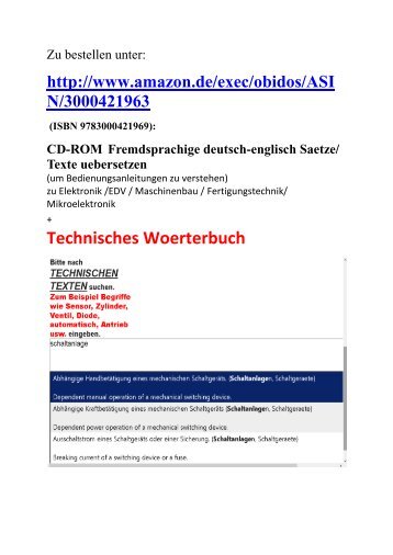 Fremdsprachige Saetze/ Texte uebersetzen (deutsch-englisch Maschinenbau Mechatronik Elektronik EDV