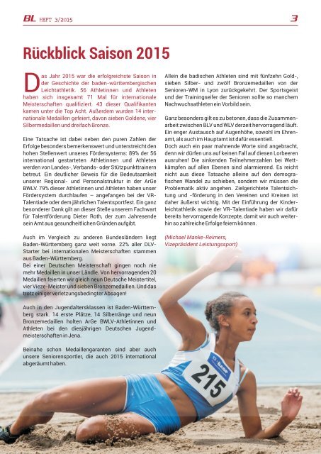 Badische Leichtathletik - HEFT 3/2015