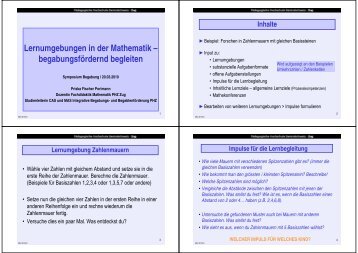 Lernumgebungen in der Mathematik ... - PHZ Zug