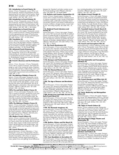 The Major Program The maj