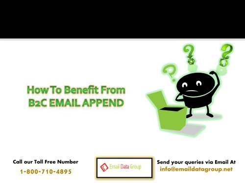 B2C Email Appending Services by Email Data Group