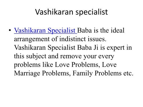 Vashikaran specialist