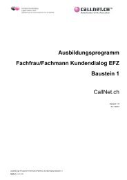 Ausbildungsprogramm Fachfrau/Fachmann Kundendialog EFZ ...