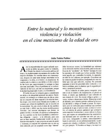 Entre lo natural y lo monstruoso: violencia y violación en el cine ...