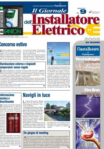 Vetrina Automatismi per chiusure ‘Il terminale Gsm per azionare sistemi remoti’ - Il Giornale dell'Inst. Elettrico n. 9 - 20 giugno 2005 - Anno 27  