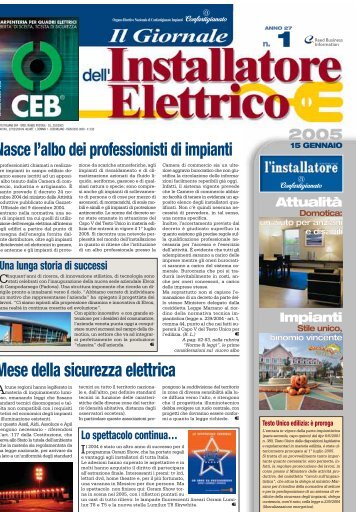 Speciale Cablaggio strutturato  ‘Dispositivo per il networking‘ - Il Giornale dell'Installatore Elettrico n. 1 - 15 Gennaio 2005 - Anno 27      