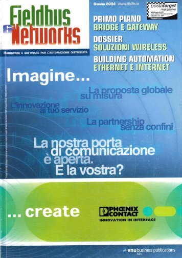 Primo piano, Bridge e Gateway ‘Dedicato ai modem’ - Fieldbus & Networks - Giugno 2004