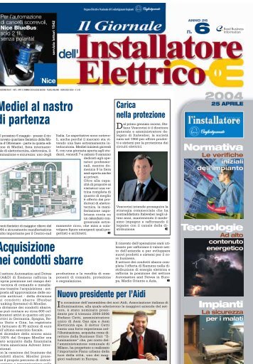 Novità ‘Dispositivo wireless’ - Il Giornale dell'Installatore Elettrico n. 6 - 25 Aprile 2004 - Anno 26  