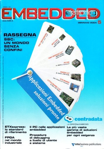 Rassegna Single Board Computer 'Controllo remoto’ - Elettronica Oggi Embedded n. 5 - Gennaio 2004