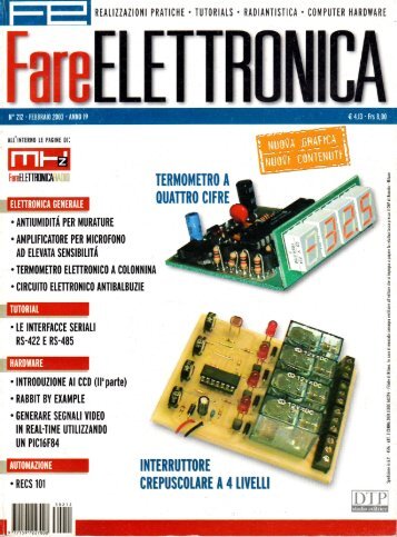 RECS 101: UN WEB SERVER EMBEDDED PER APPLICAZIONI DI CONTROLLO REMOTO TRAMITE TCP/IP  Prima parte – Fare Elettronica n. 212 – Febbraio 2003 – Anno 19