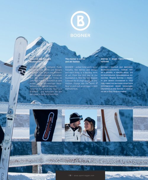 Sport Egger Gastein - Winterkatalog - Skisport & Alpine Lifestyle