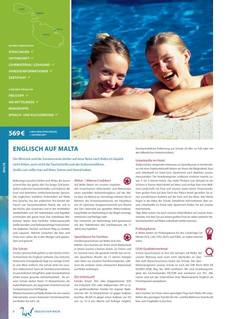 LISA! Sprachreisen Katalog 2016 – Fachberatung Oesterreich