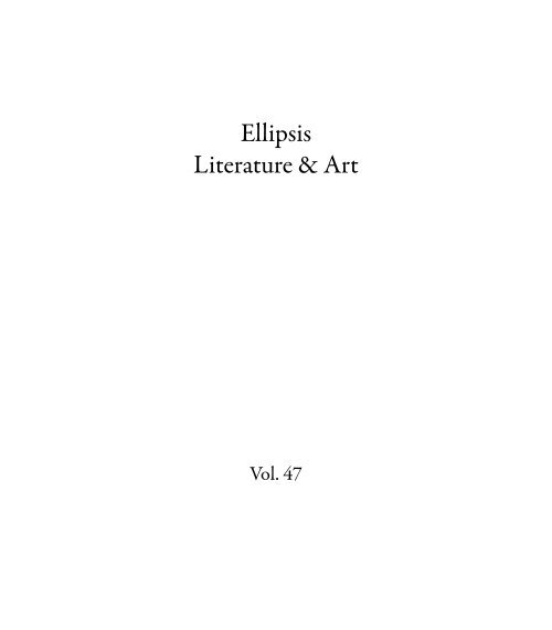 Ellipsis Literature &amp; Art - Westminster College