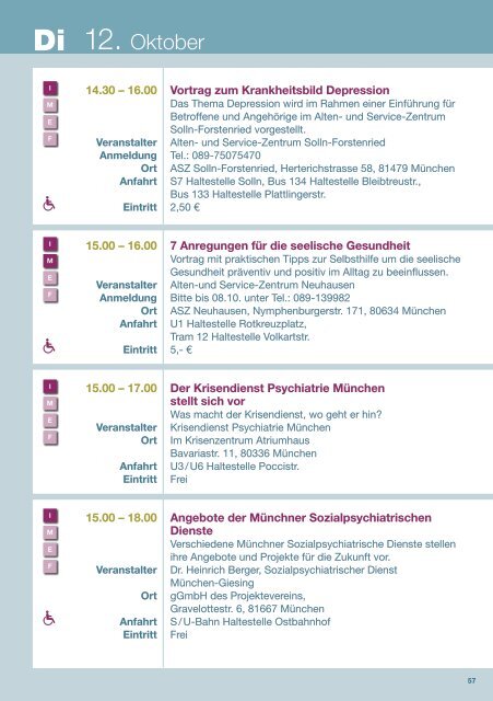 Oktober - Münchner Woche für Seelische Gesundheit