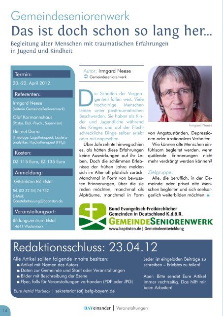 23.-26. Januar 2013 - Baptisten Bayern