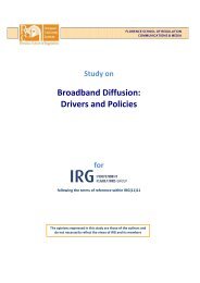 Study on Broadband Diffusion: Drivers and Policies - IRG