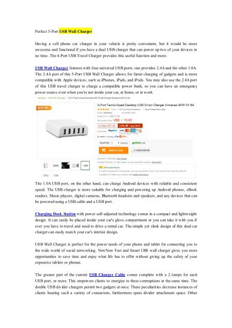 Perfect 5-Port USB Wall Charger-newnow.com