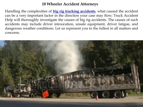 Big Rig Accident Lawyer