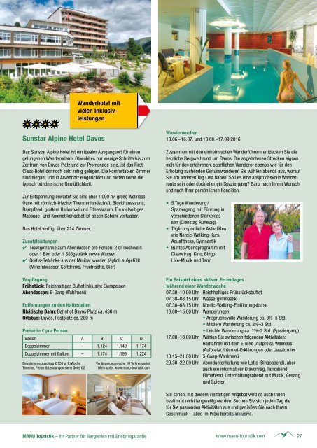 MANU Touristik Katalog 2016