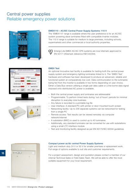 Emergi-Lite Emergency lighting & central power supply systems