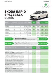 ŠKODA RAPID SPACEBACK CENÍK