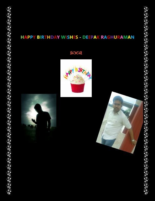 Deepak Raghuraman - Birthday  Wish