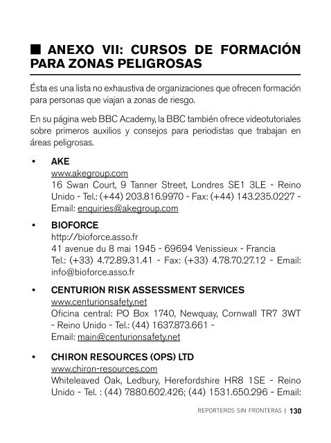 MANUAL DE SEGURIDAD PARA PERIODISTAS