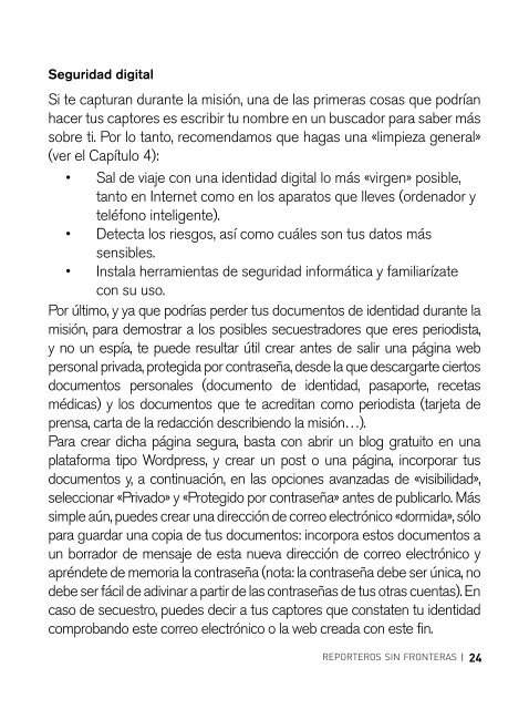 MANUAL DE SEGURIDAD PARA PERIODISTAS