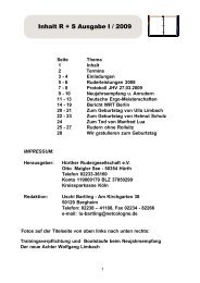 Ausgabe 1/2009 - Hürther Rudergesellschaft