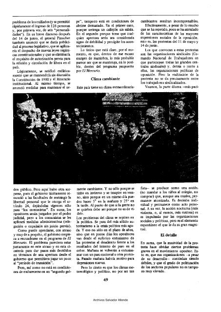 Convergencia N° 9 - Salvador Allende