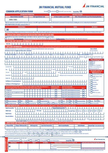 common application form jm financial mutual fund - Emkay Global ...