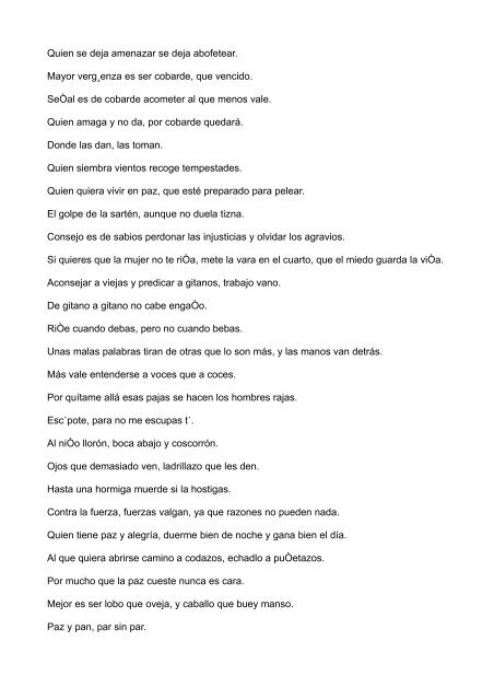 lemas y refranes para una cultura de paz - Con las palabras…