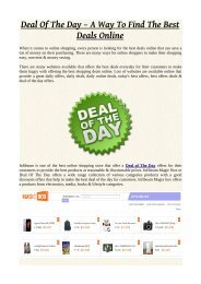 Deal Of The Day – A Way To Find The Best Deals Online