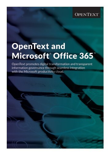 OpenText and Microsoft Office 365