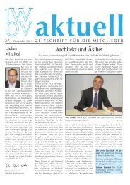 Architekt und Ästhet - bwv München eG