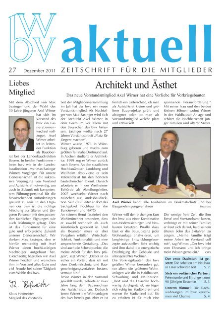 Architekt und Ästhet - bwv München eG