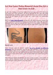 Let New Laser Tattoo Removal Assist You Get a New Lease on Life