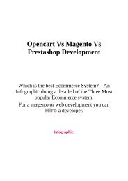 Opencart Vs Magento Vs Prestashop Development