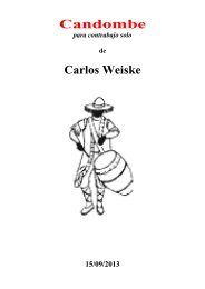 CANDOMBE for double bass solo, Carlos Weiske