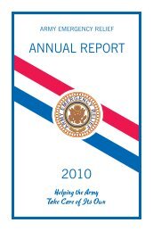 ANNUAL REPORT 2010 - Army Emergency Relief