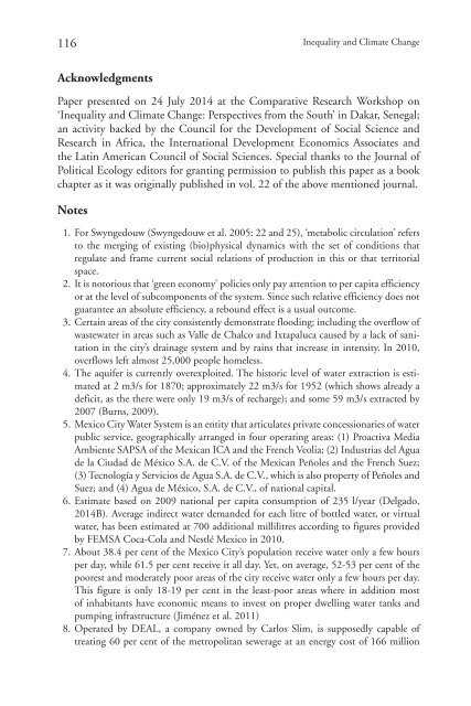 Inequality and Climate Change Inégalité et changement climatique