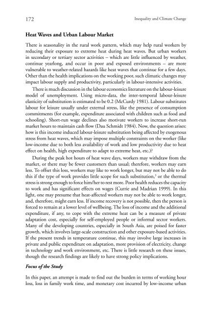 Inequality and Climate Change Inégalité et changement climatique