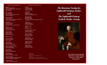 Eighteenth-Century Studies and The Eighteenth-Century Scottish Studies Society