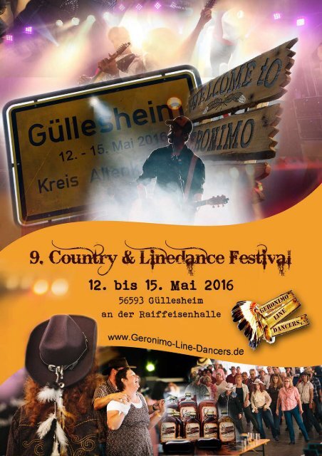 Blätterbarer Flyer zum 9. Country & Linedance Festival 2016 Güllesheim