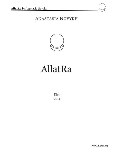 AllatRa by Anastasia Novykh 2 www.allatra.org